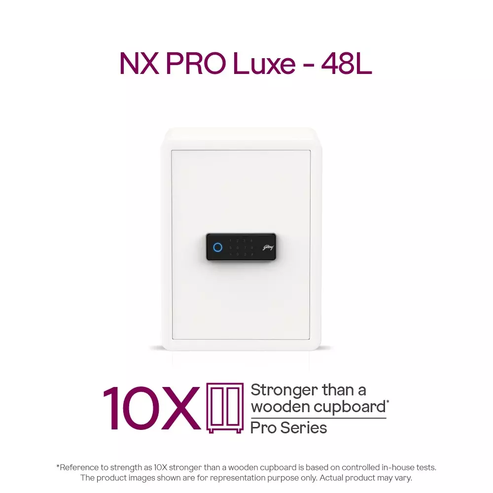 Godrej Home Locker NX Pro Luxe 48 L Digital + Biometric White