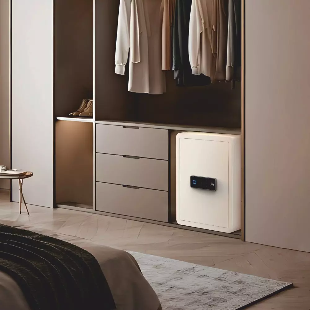 Godrej Home Locker NX Pro Luxe 48 L Digital + Biometric White