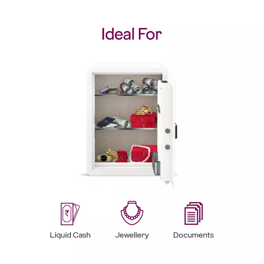 Godrej Home Locker NX Pro Luxe 48 L Digital + Biometric White
