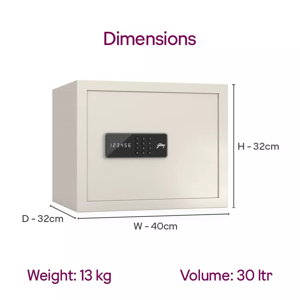 Godrej Home Locker NX PRO 30 L Digital Ivory