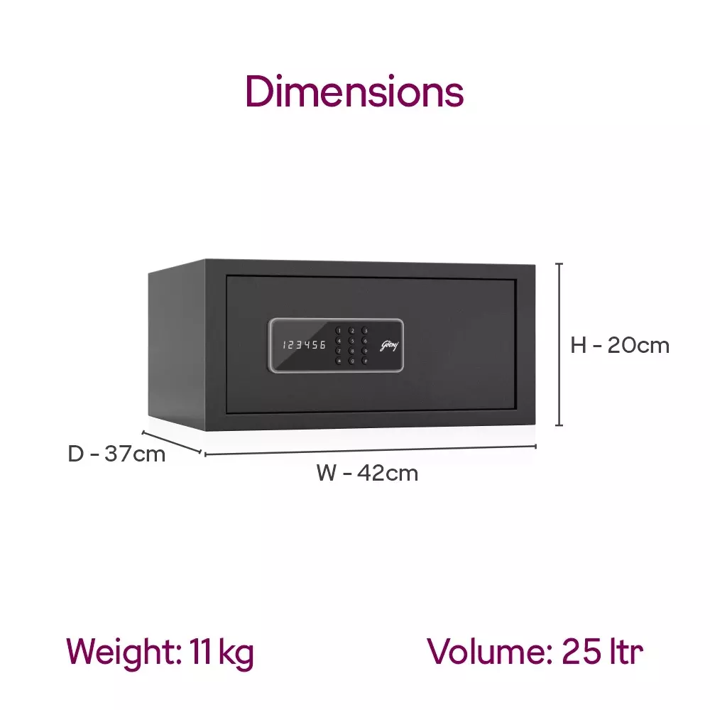 Godrej Home Locker NX PRO 25 L Digital Ebony