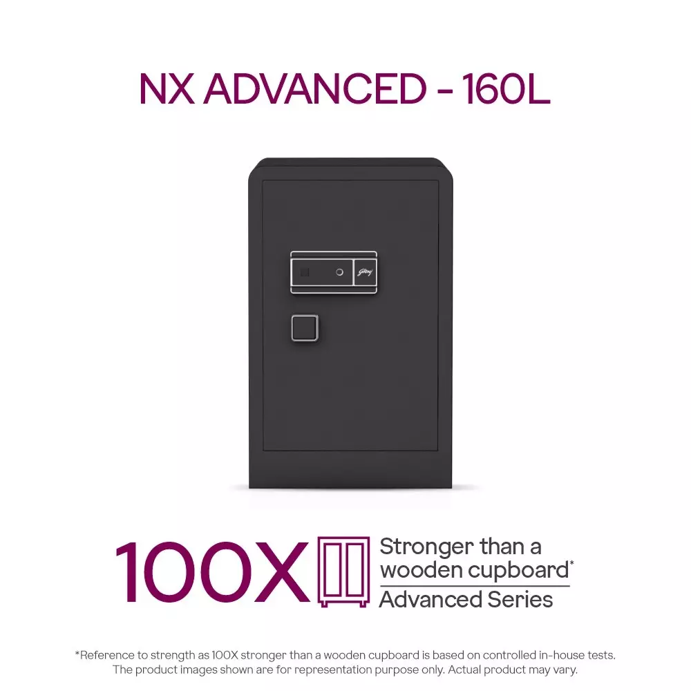 Godrej Home Locker NX Advanced 160 L Ebony Key + Digital + Biometric