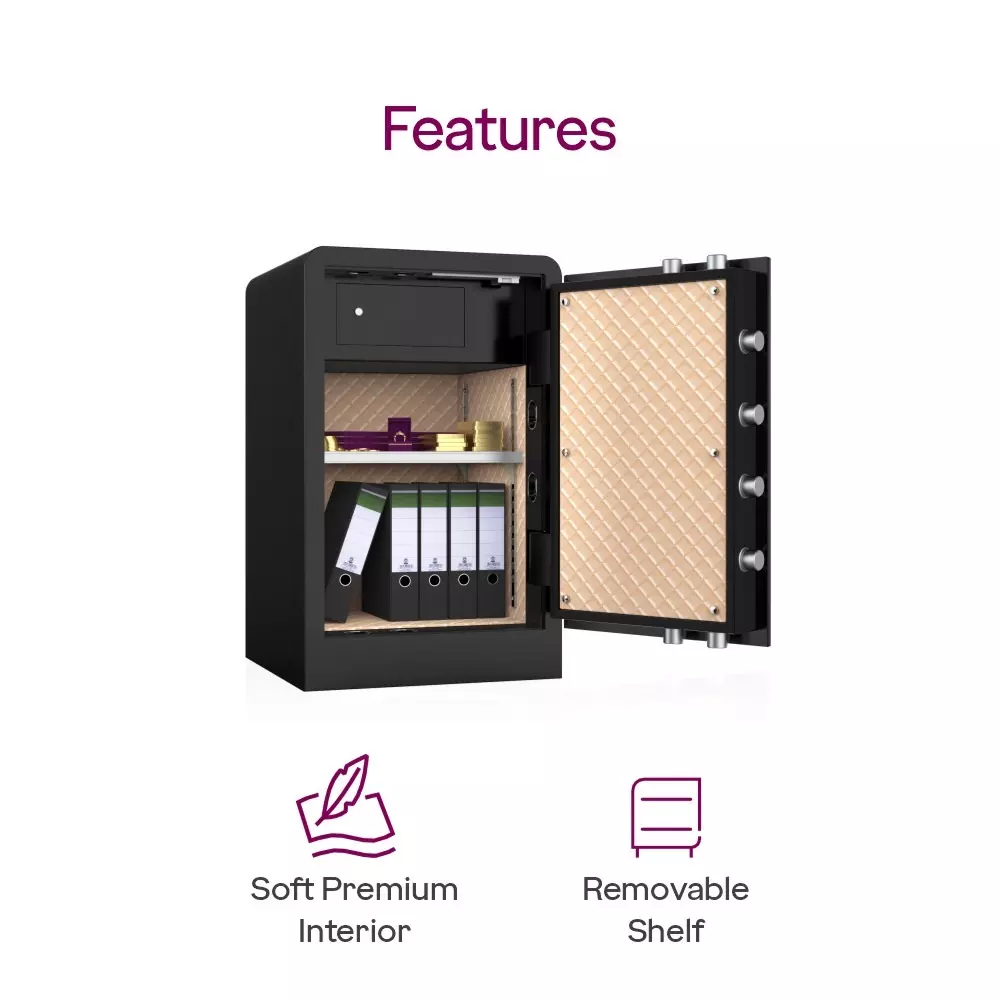 Godrej Home Locker NX Advanced 160 L Ebony Key + Digital + Biometric