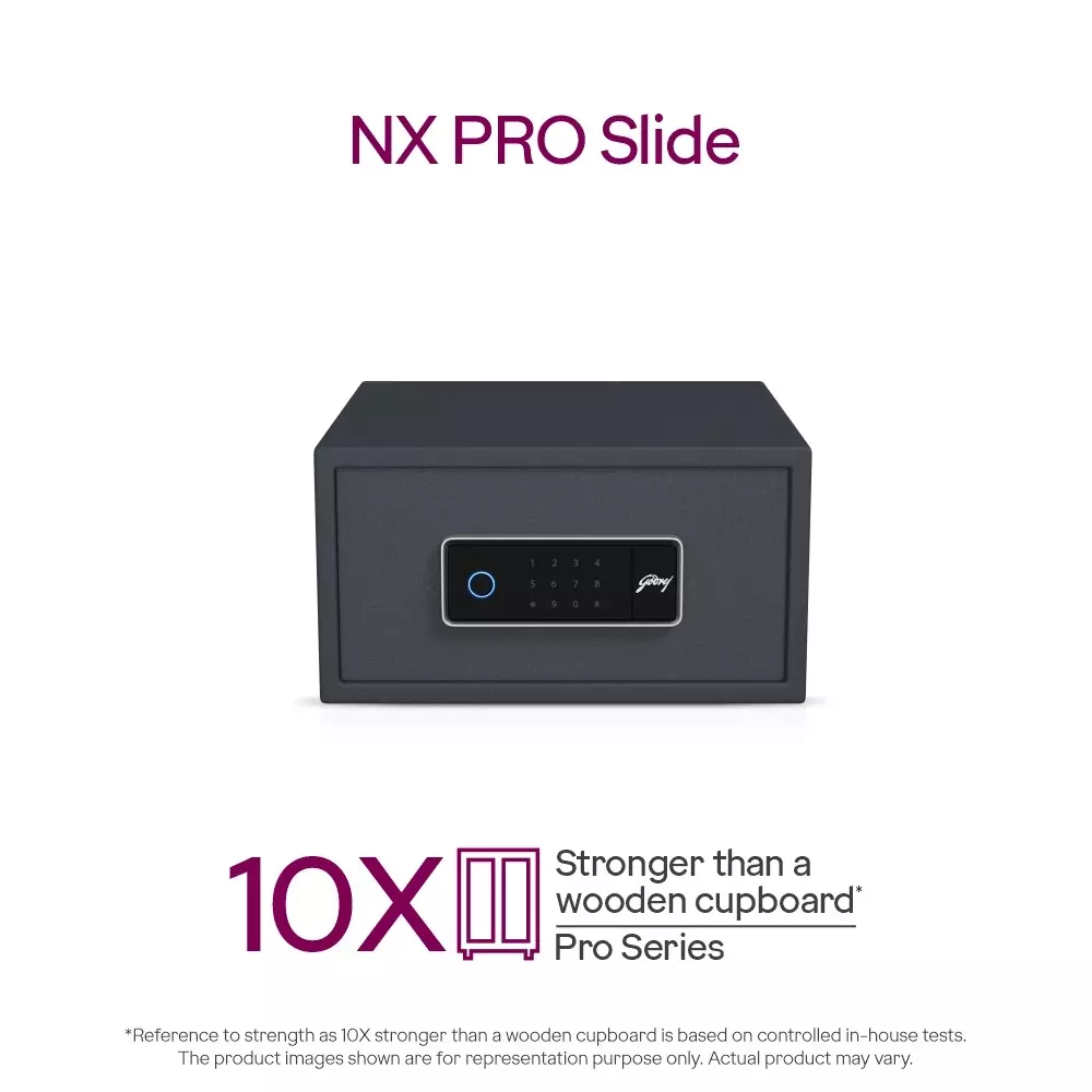 Godrej Home Locker NX PRO Slide (Digi+Bio) 13 L Black
