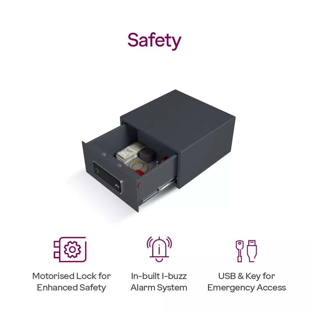 Godrej Home Locker NX PRO Slide (Digi+Bio) 13 L Black