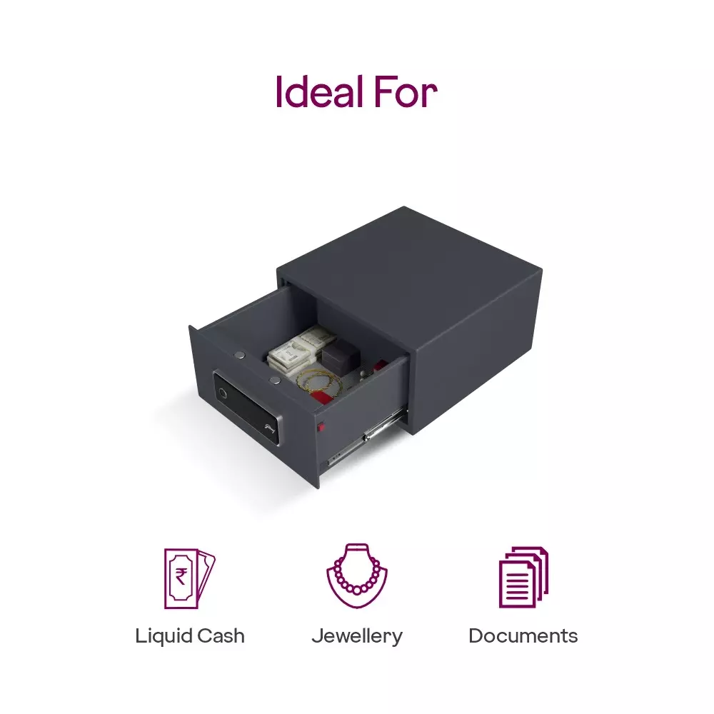 Godrej Home Locker NX PRO Slide (Digi+Bio) 13 L Black