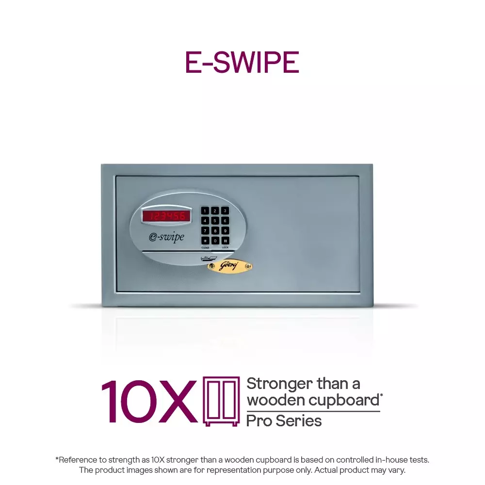 Godrej Home Locker E-Swipe 35 L Grey Digital + Card Swipe