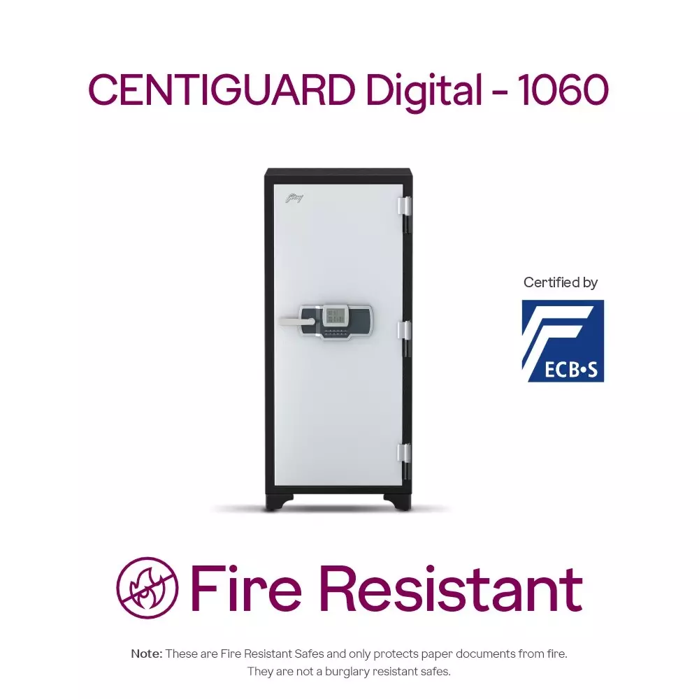 Godrej Fire Resistant Home Locker 169 L Ivory Digital, CENTIGUARD 1060 (Digi)