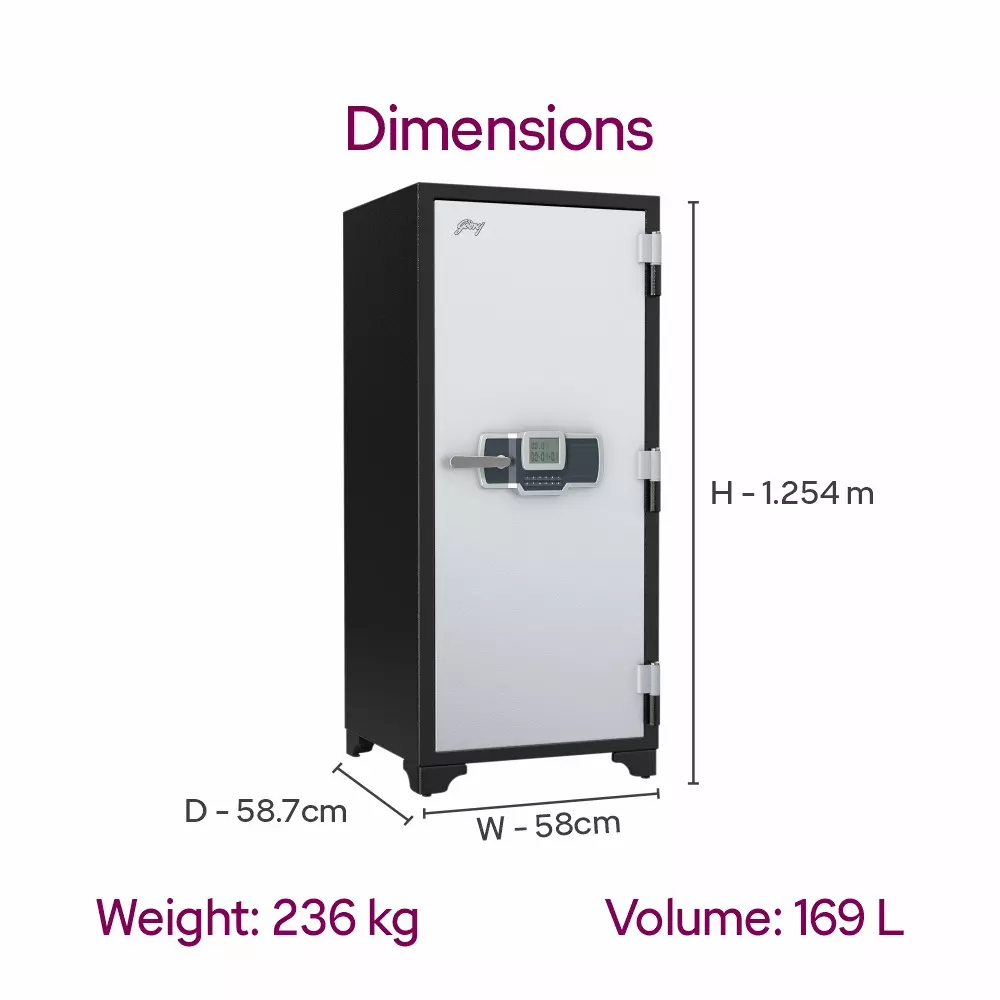 Godrej Fire Resistant Home Locker 169 L Ivory Digital, CENTIGUARD 1060 (Digi)