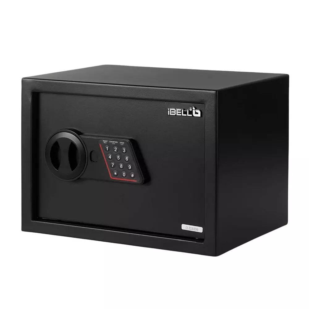 IBELL Electronic Safe Locker 25 L Capacity Password and Emergency Key Access Black, IBL SL25B