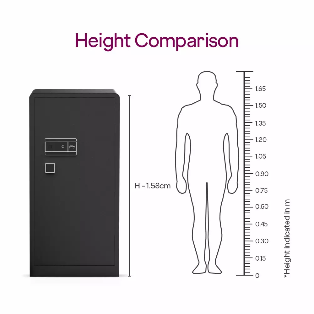 Godrej Home Locker NX Advanced 560 L Ebony Key + Digital + Biometric