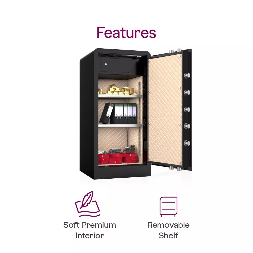 Godrej Home Locker NX Advanced 560 L Ebony Key + Digital + Biometric