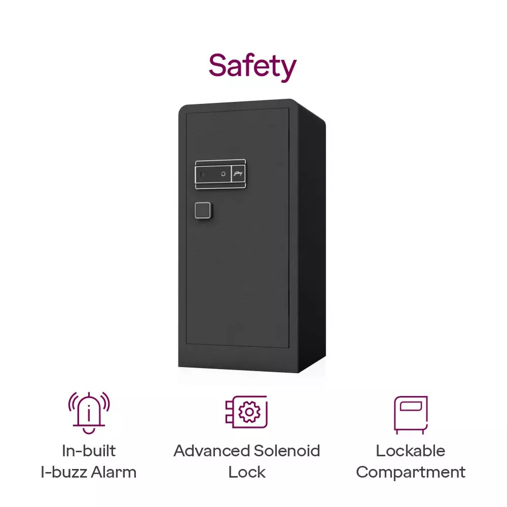 Godrej Home Locker NX Advanced 560 L Ebony Key + Digital + Biometric