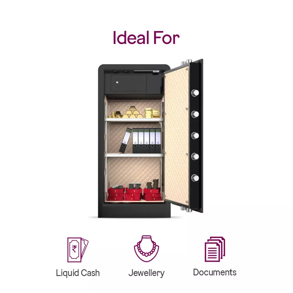 Godrej Home Locker NX Advanced 560 L Ebony Key + Digital + Biometric