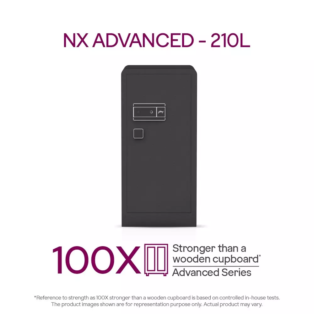 Godrej Home Locker NX Advanced 210 L Ebony Key + Digital + Biometric