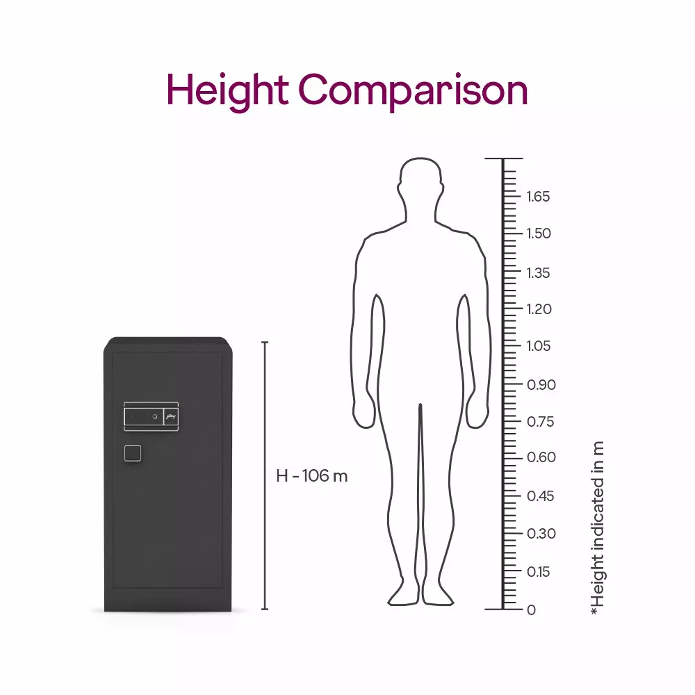 Godrej Home Locker NX Advanced 210 L Ebony Key + Digital + Biometric