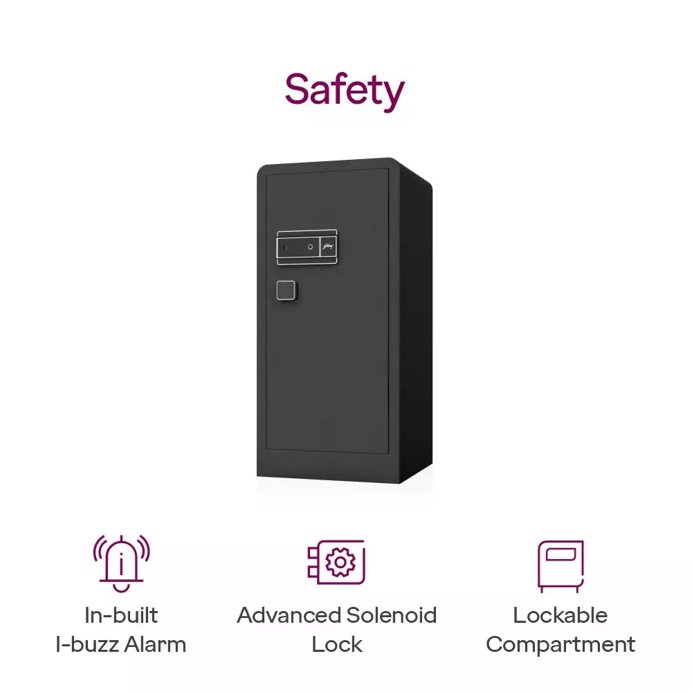 Godrej Home Locker NX Advanced 210 L Ebony Key + Digital + Biometric