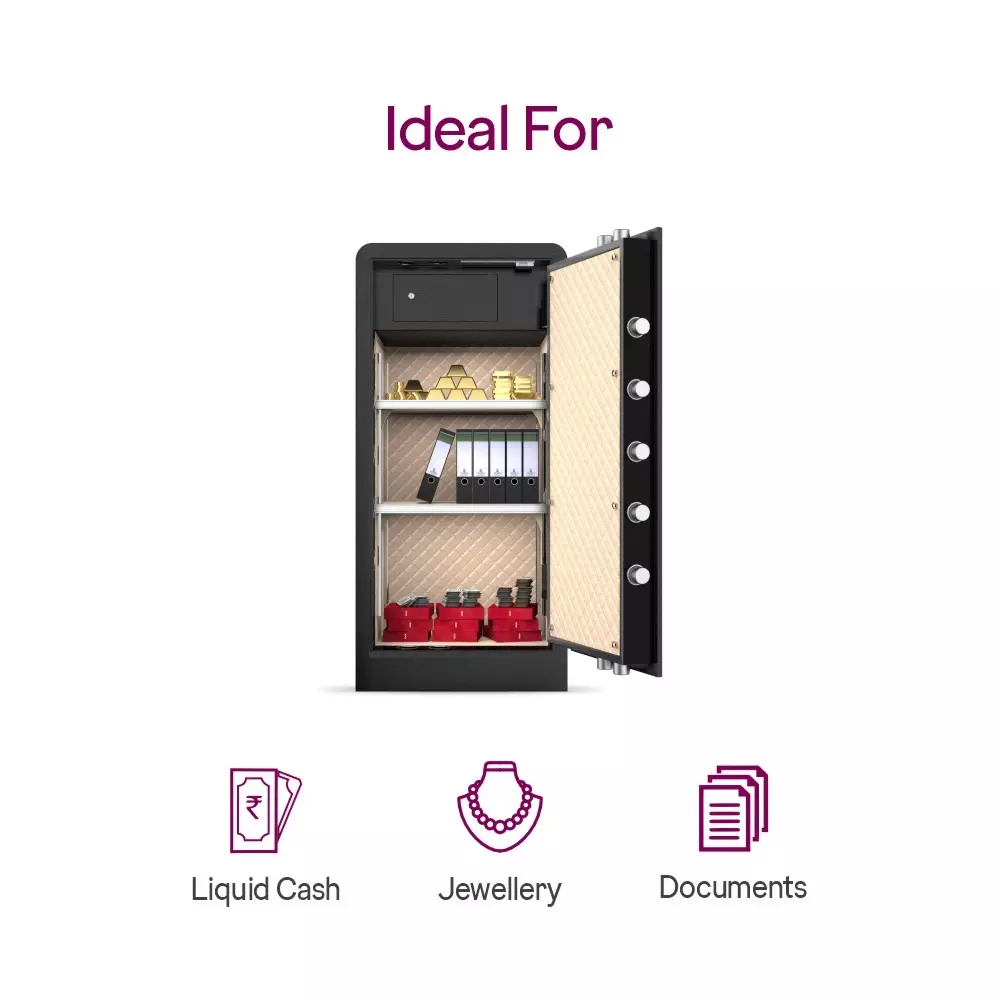 Godrej Home Locker NX Advanced 210 L Ebony Key + Digital + Biometric