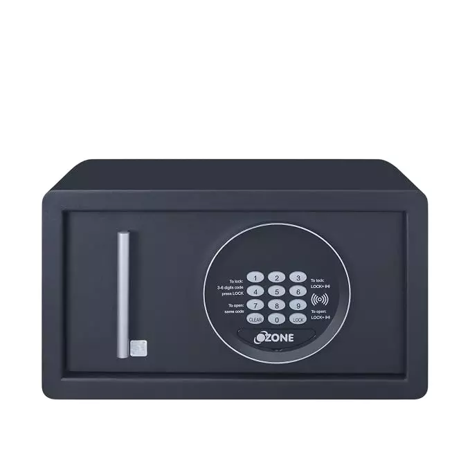 OZONE Hotel Safe Locker Black 9.8 L Capacity, JADE BLACK 01