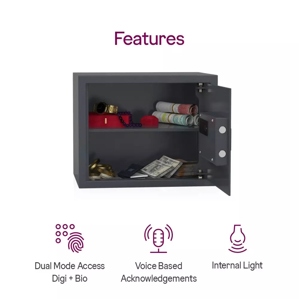 Godrej Home Locker NX PRO Plus 30 L Digital + Biometric Ebony
