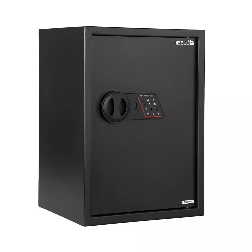 IBELL Electronic Safe Locker 50 L Capacity Password and Emergency Key Access Black, IBL SL50B