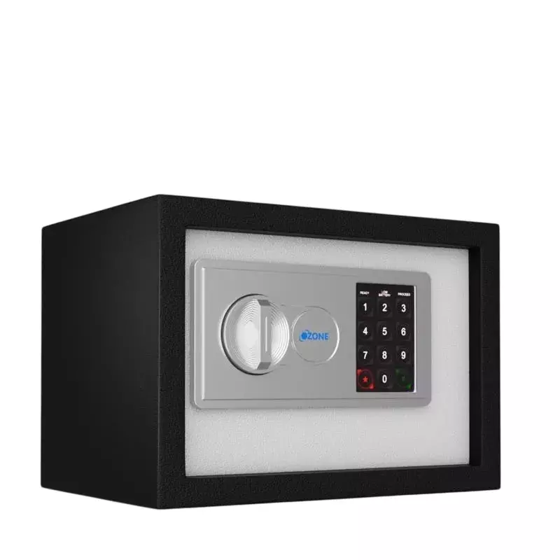 OZONE Digital Safe Locker Black and White Digital Small 7.9 L Capacity, OES-BAS-i10