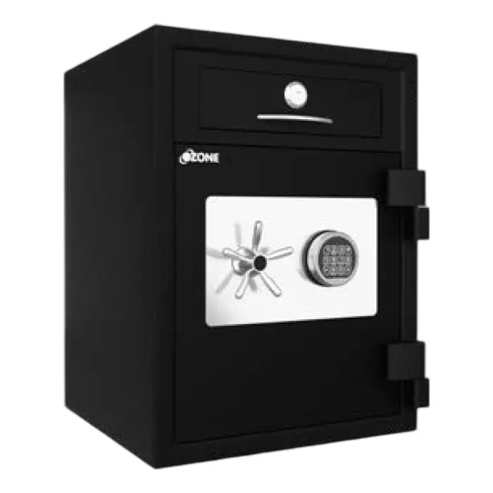 OZONE Wi-Fi Safe Locker With 1 Shelf Black 67 L Capacity, FORT AB BIO LIFE-88 BLACK(Cash Depository Safe)