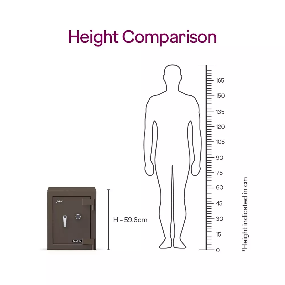 Godrej Digital Home Locker Extreme 59 L Coffee Brown Digital + Key, MATRIX 1814 (Digi)