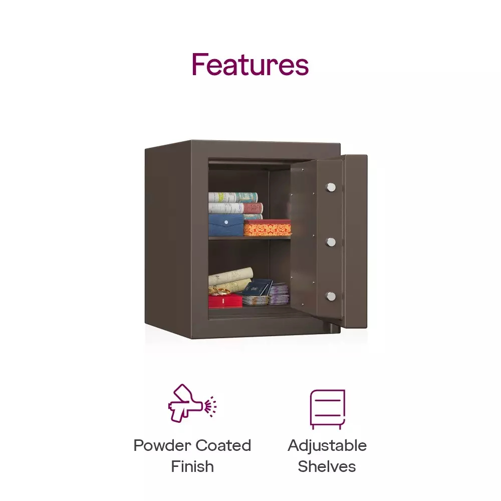 Godrej Digital Home Locker Extreme 59 L Coffee Brown Digital + Key, MATRIX 1814 (Digi)