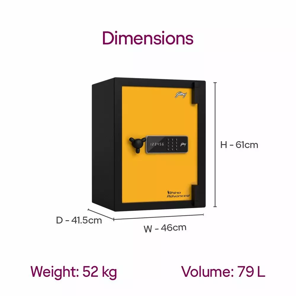 Godrej Home Locker NX Advanced 79 L Yellow Digital