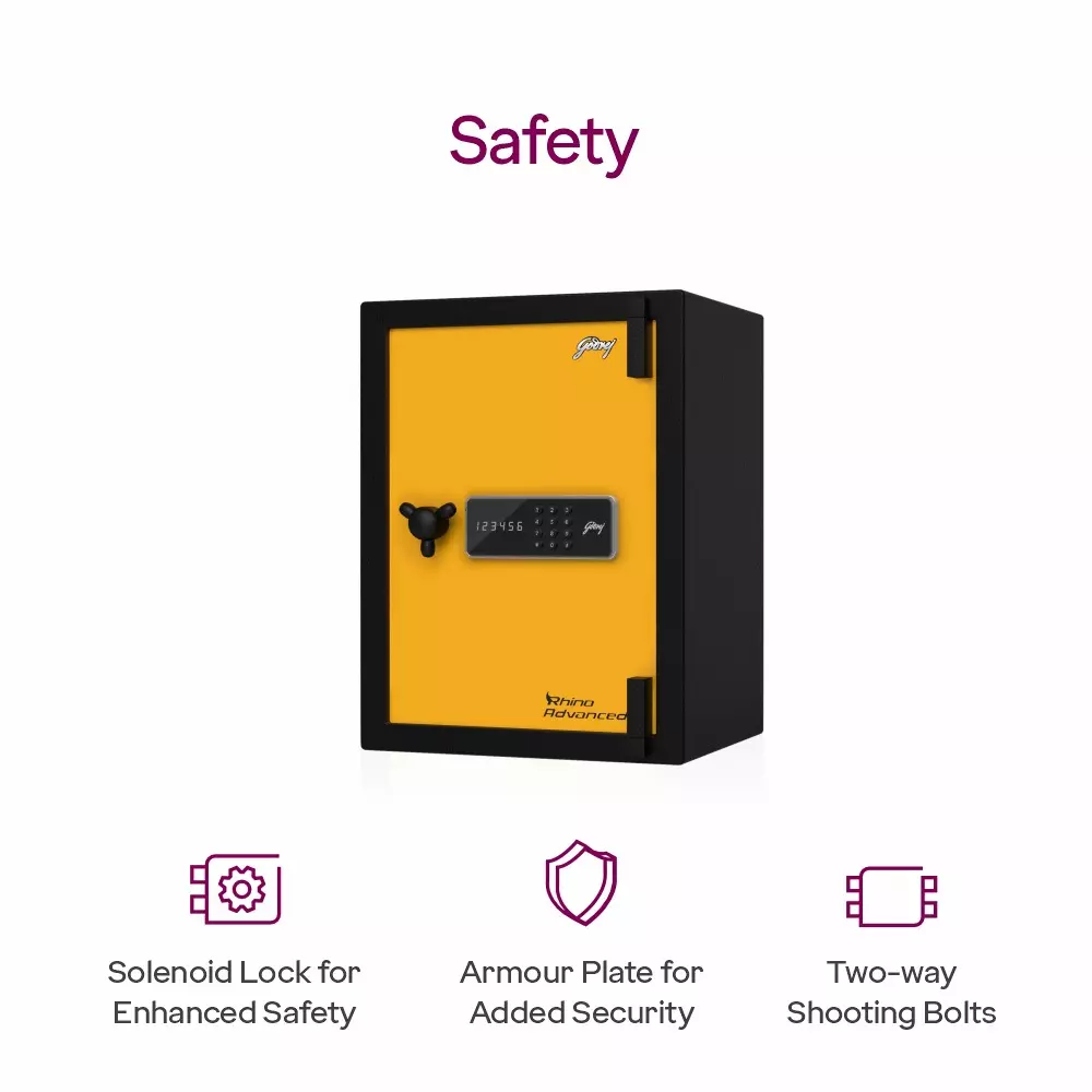 Godrej Home Locker NX Advanced 79 L Yellow Digital