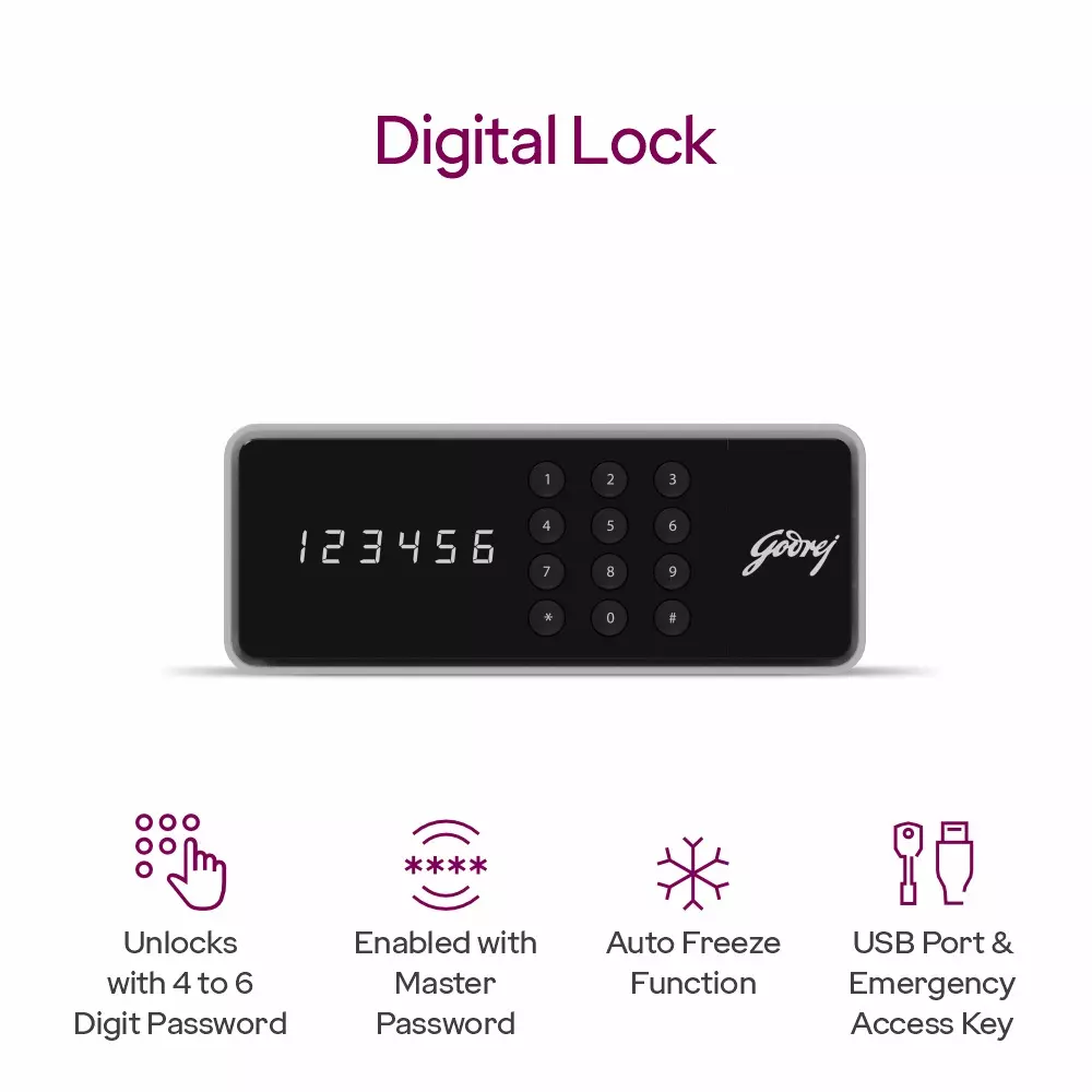 Godrej Home Locker NX Advanced 79 L Yellow Digital