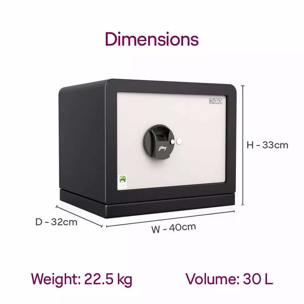 Godrej Home Locker NX Advanced 30 L White Biometric