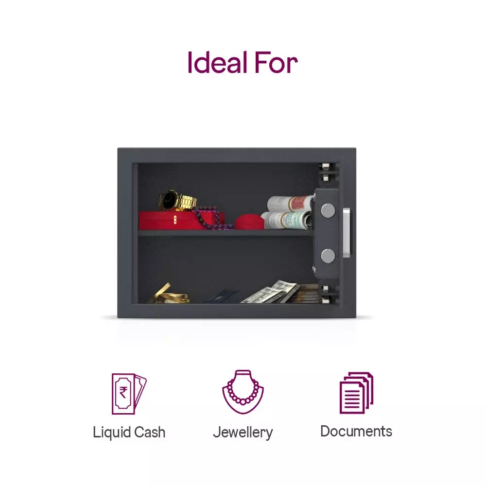 Godrej Home Locker NX PRO Plus 15 L Digital + Biometric Ebony