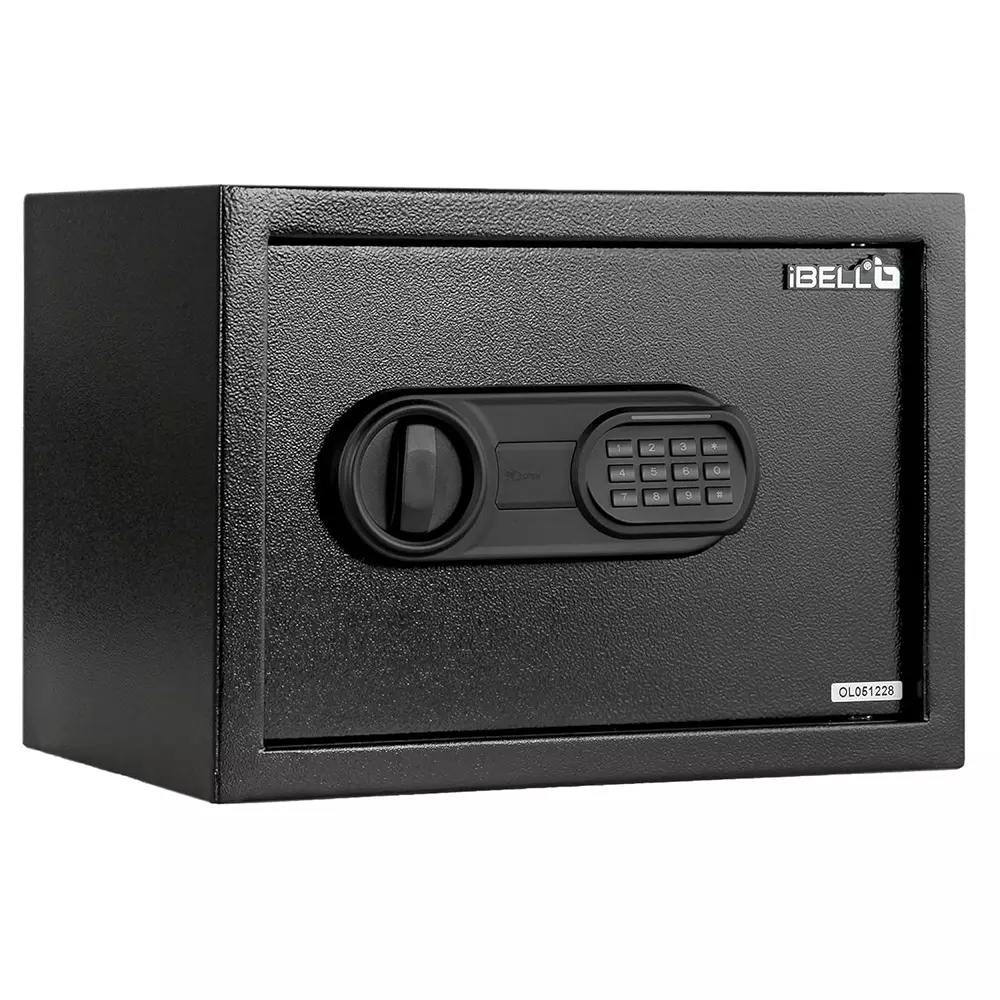 IBELL Electronic Safe Locker 25 L Capacity Password and Emergency Key Access Black, IBL SL 23S
