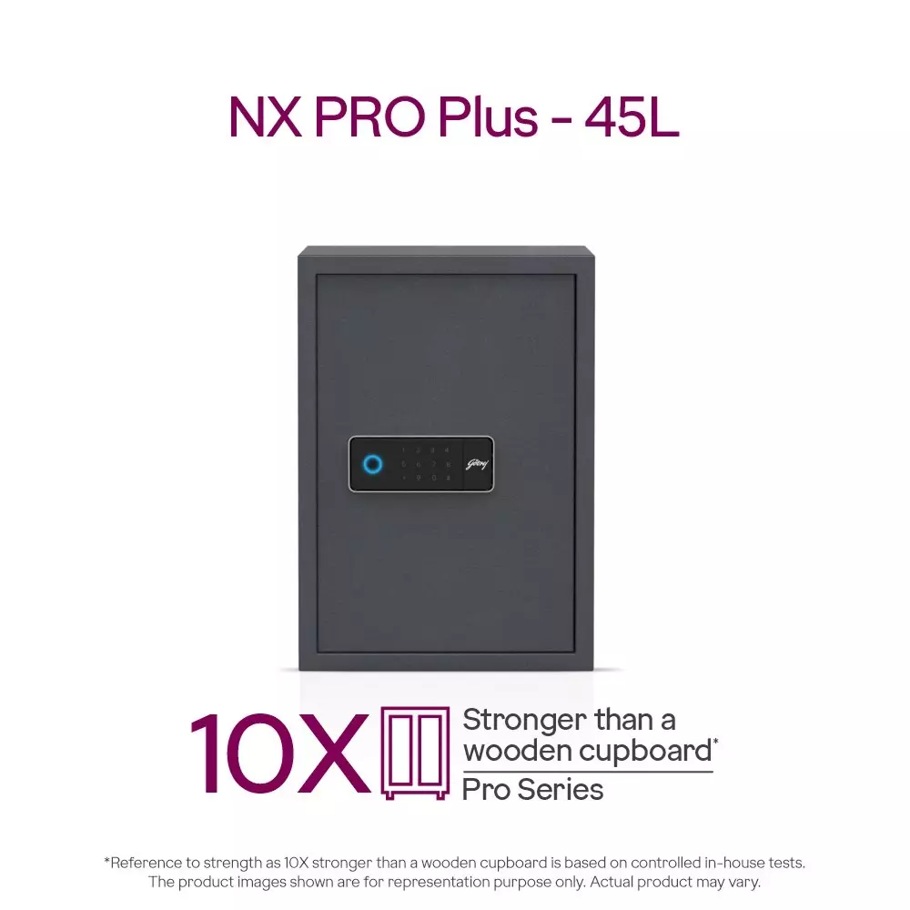 Godrej Home Locker NX PRO Plus 45 L Digital + Biometric Ebony