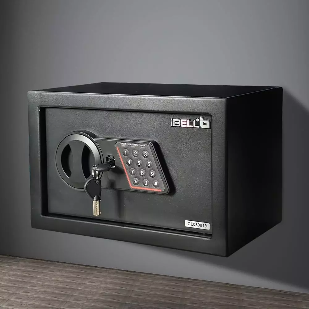 ibell-electronic-safe-locker-20-l-capacity-password-and-emergency-key-access-black-ibl-sl-20b