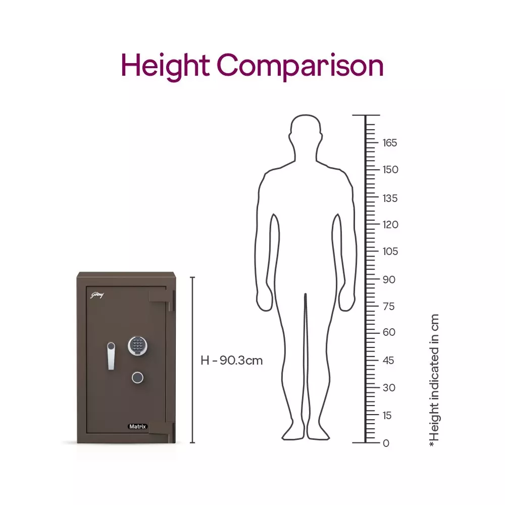 Godrej Digital Home Locker Extreme 112 L Coffee Brown Digital + Key, MATRIX 3016 (Digi+KL)