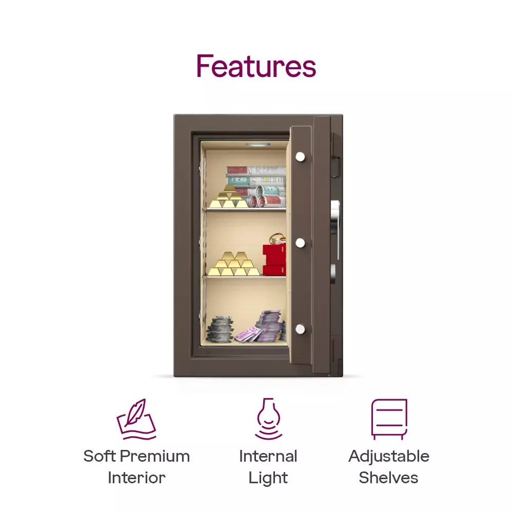 Godrej Digital Home Locker Extreme 112 L Coffee Brown Digital + Key, MATRIX 3016 (Digi+KL)