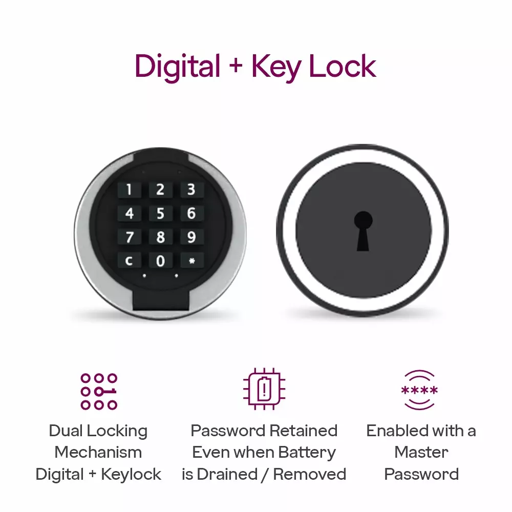 Godrej Digital Home Locker Extreme 112 L Coffee Brown Digital + Key, MATRIX 3016 (Digi+KL)