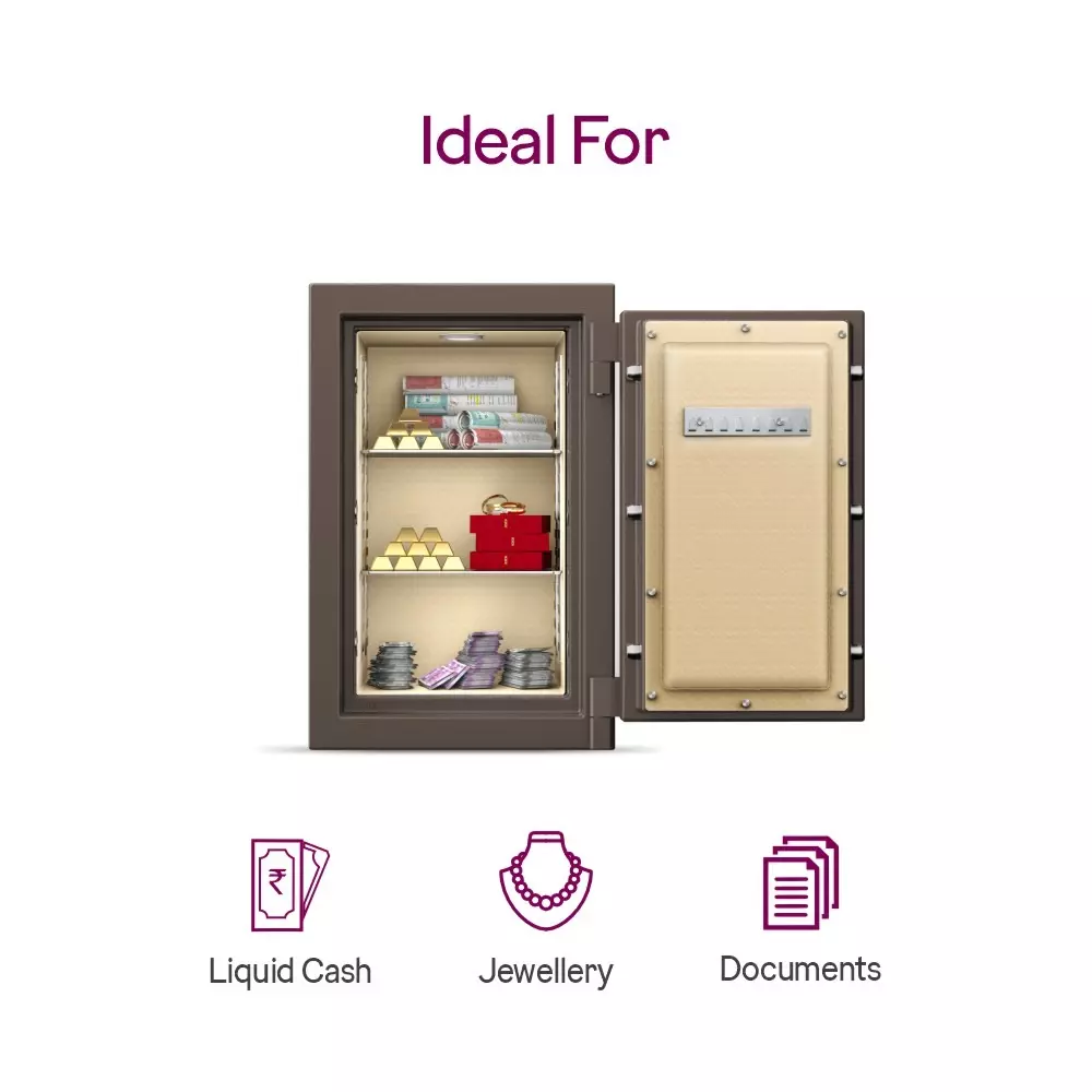 Godrej Digital Home Locker Extreme 112 L Coffee Brown Digital + Key, MATRIX 3016 (Digi+KL)