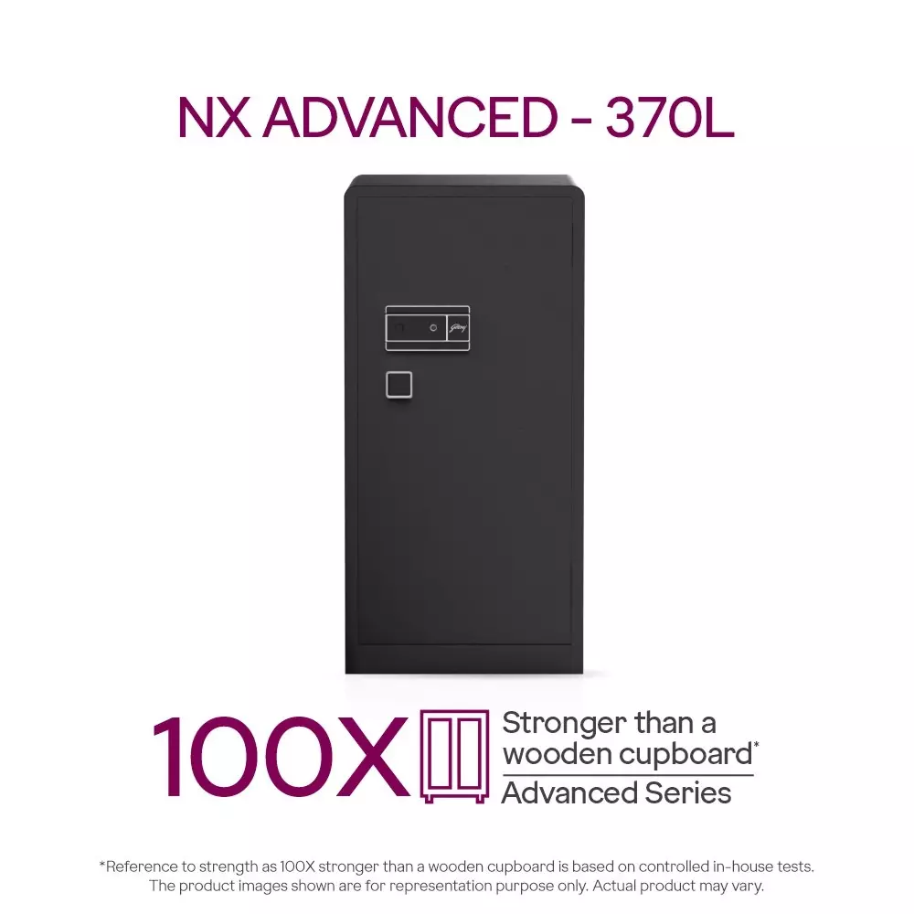 Godrej Home Locker NX Advanced 370 L Ebony Key + Digital + Biometric