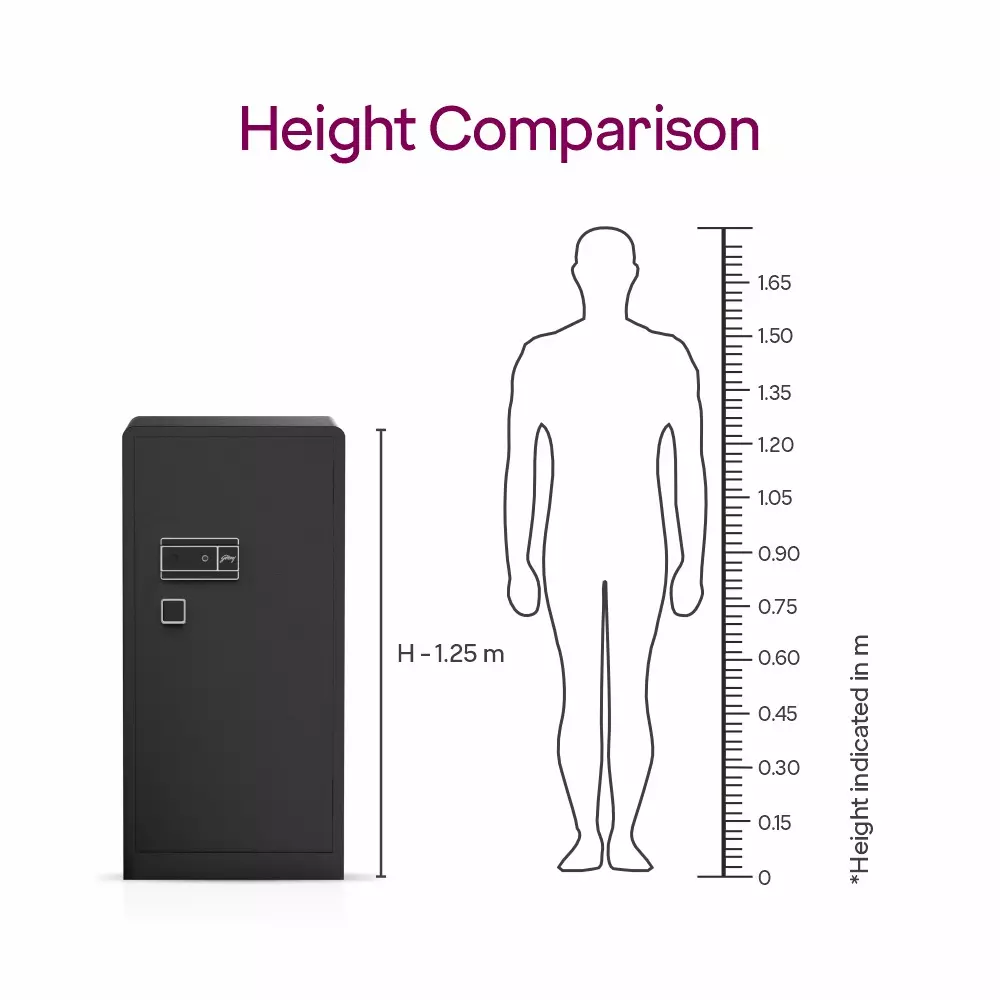 Godrej Home Locker NX Advanced 370 L Ebony Key + Digital + Biometric