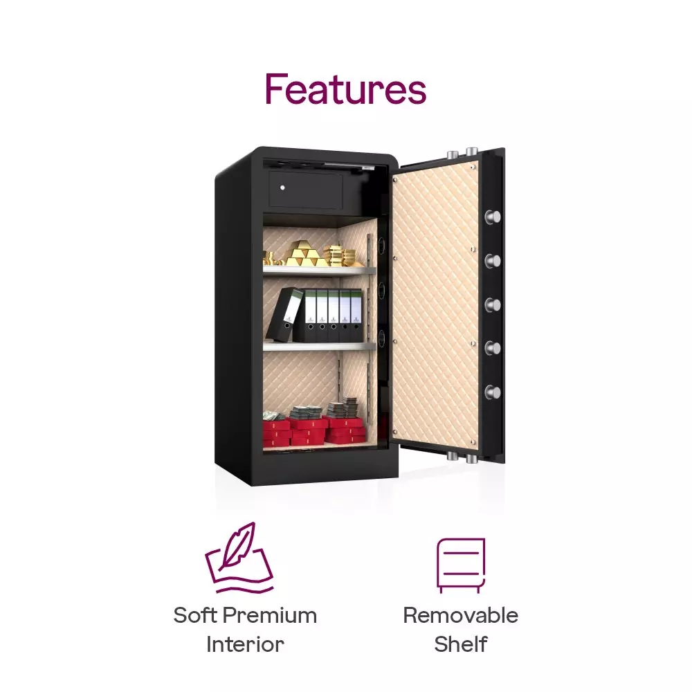 Godrej Home Locker NX Advanced 370 L Ebony Key + Digital + Biometric