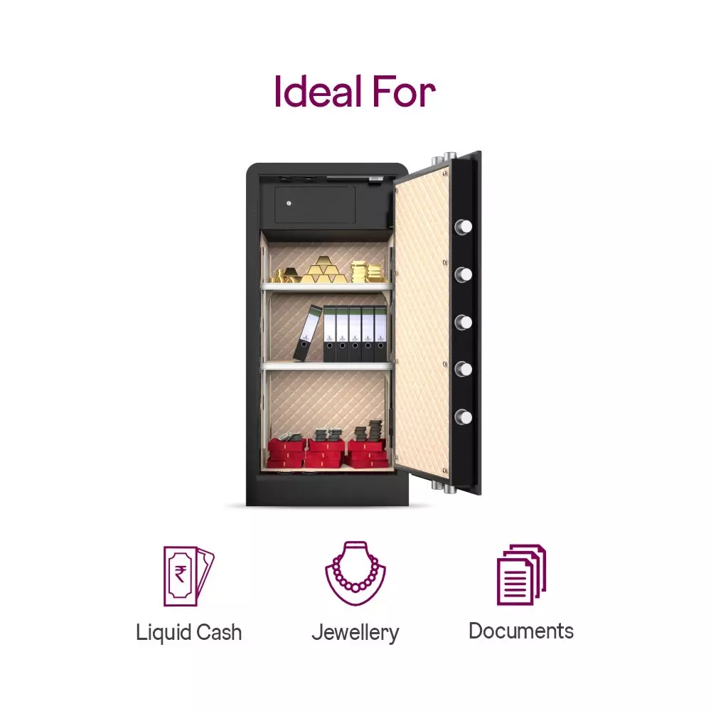 Godrej Home Locker NX Advanced 370 L Ebony Key + Digital + Biometric