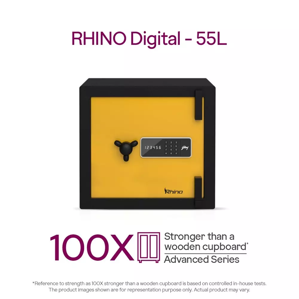 Godrej Home Locker NX Advanced 55 L Yellow Digital