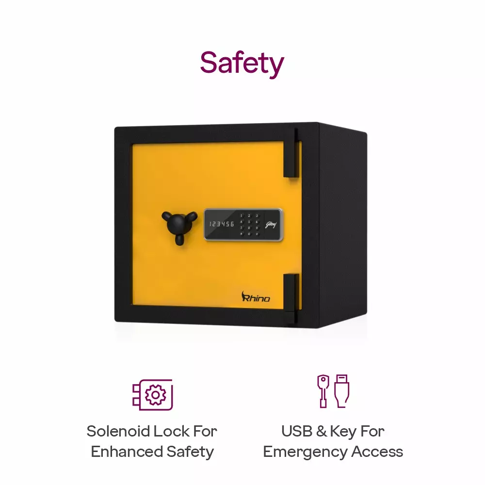 Godrej Home Locker NX Advanced 55 L Yellow Digital