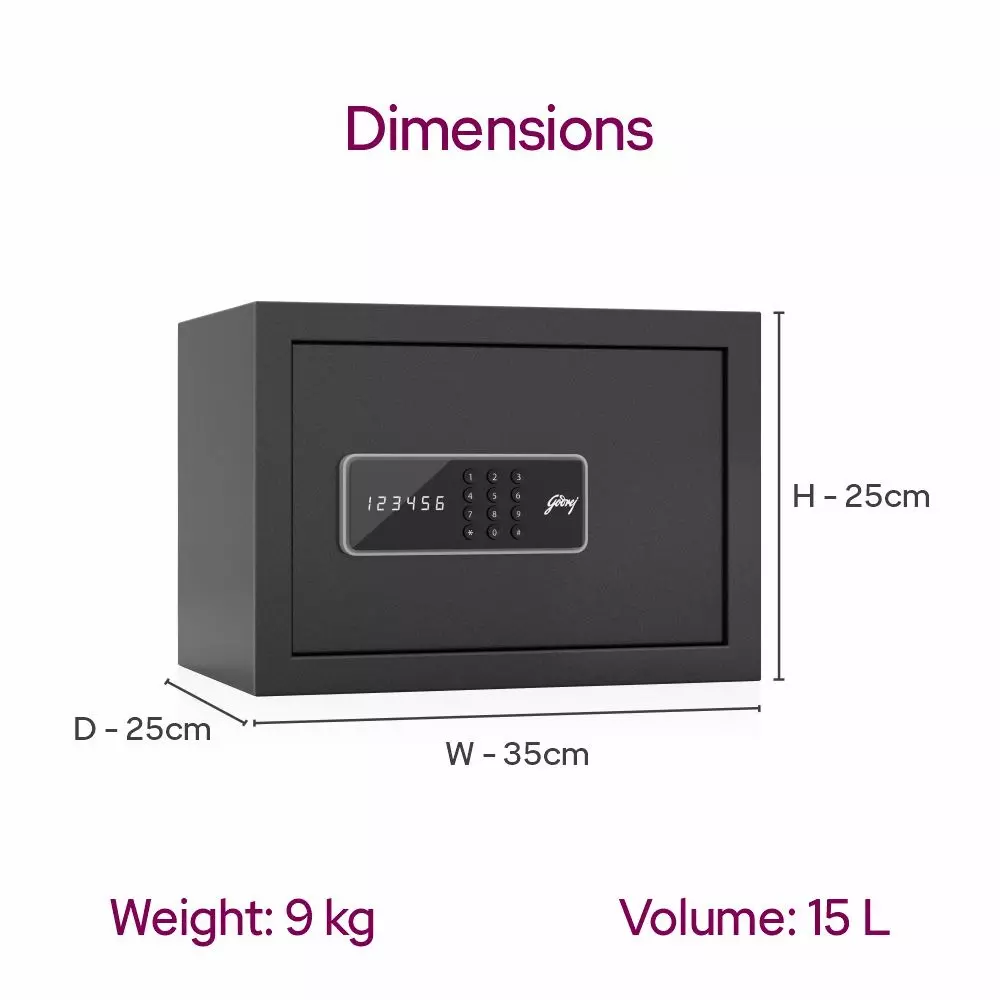 Godrej Home Locker NX PRO 15 L Digital Ebony