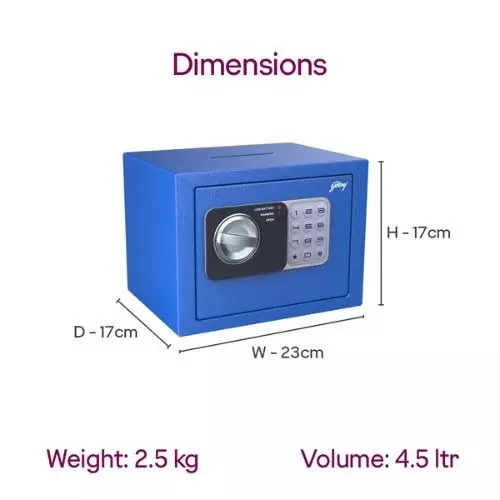 Godrej Dream Box Digi Locker 4.5 L Blue Digital Lock, DREAMBOX (Digi)