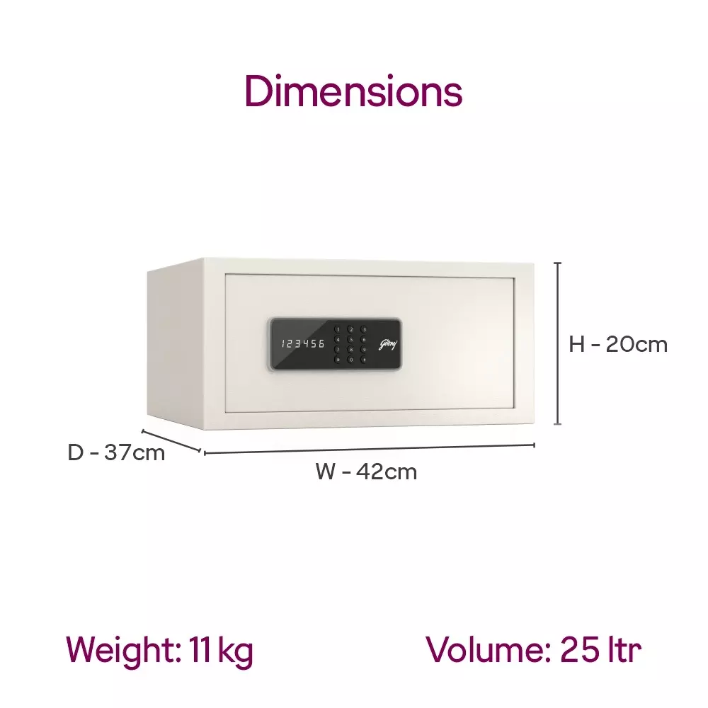 Godrej NX Pro Digital Ivory Home Locker, 25 L